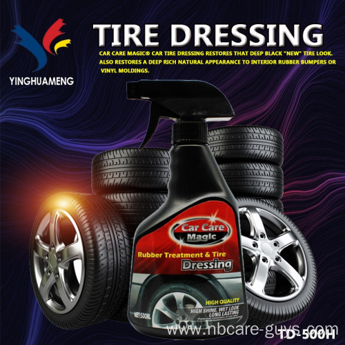 Tire Shine Polish Spray Black Wet Tire Dressing